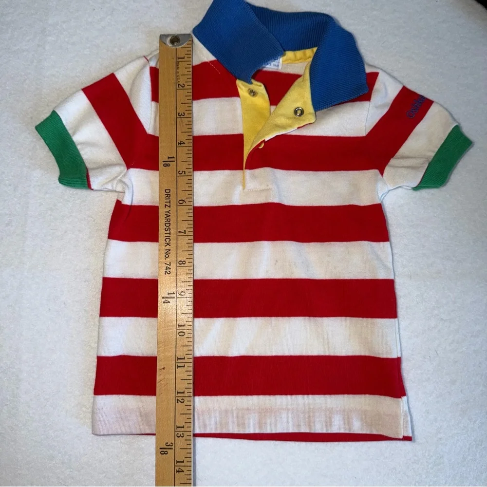 VTG OshKosh B'gosh Red and White Striped Polo